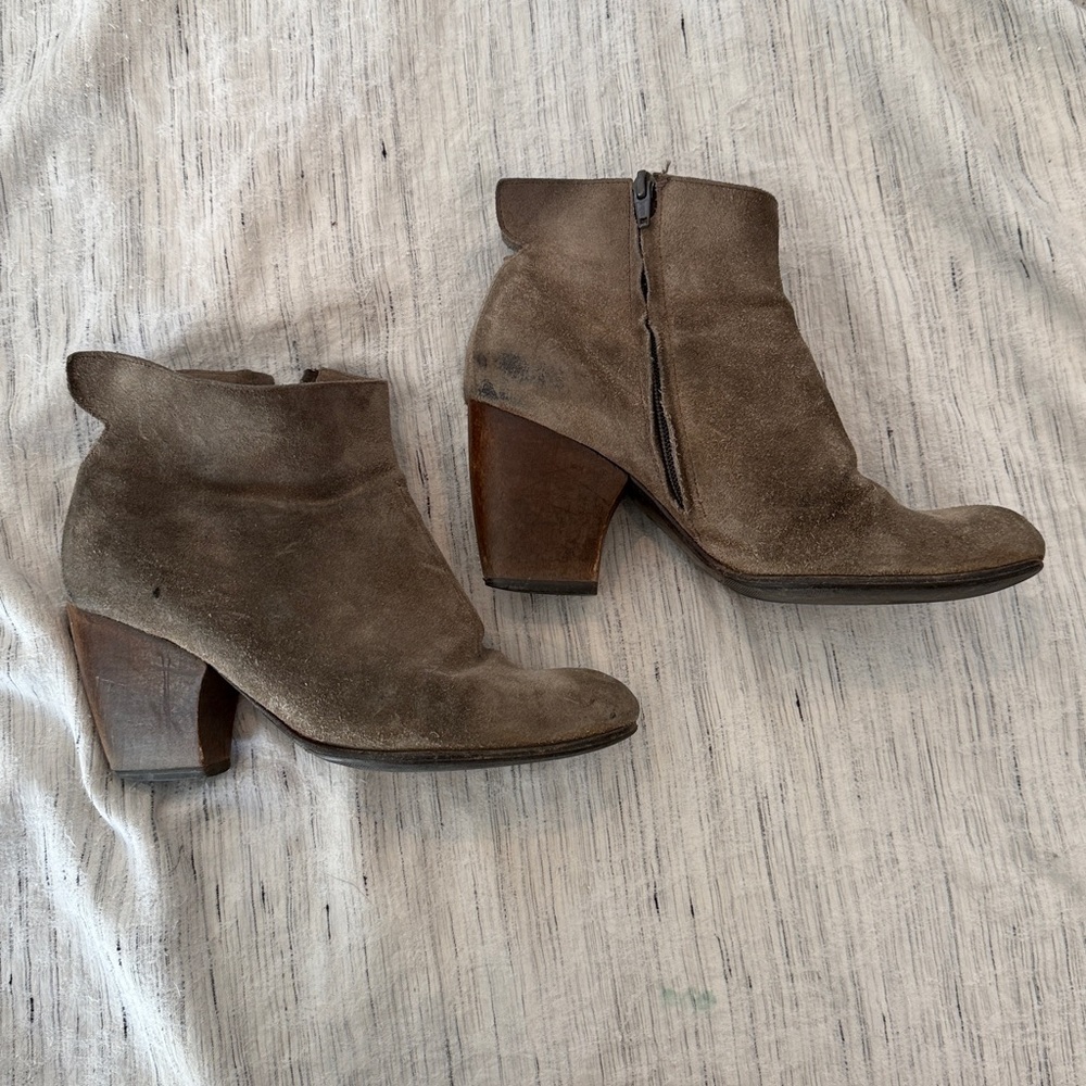 COCLICO Taupe Suede Ankle Boots